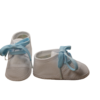 crib shoes with blue shoelaces