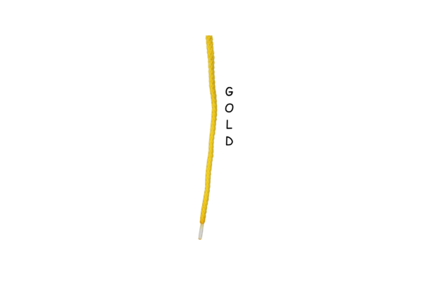 Single gold braided shoelace