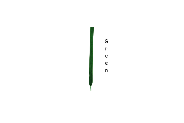 Single Green braided shoelace