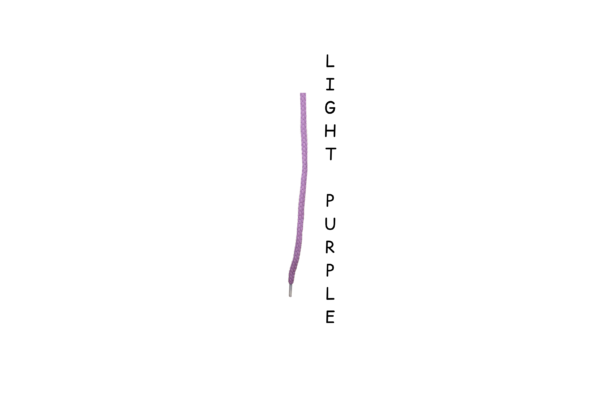 Single light purple braided shoelace