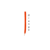 Single Orange braided shoelace