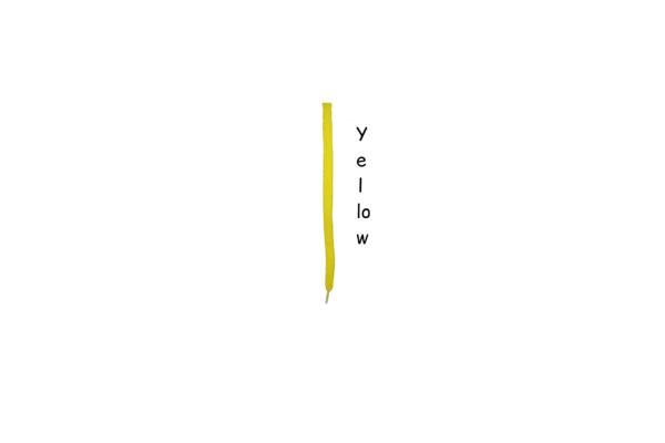 Single Yellow flat shoelace